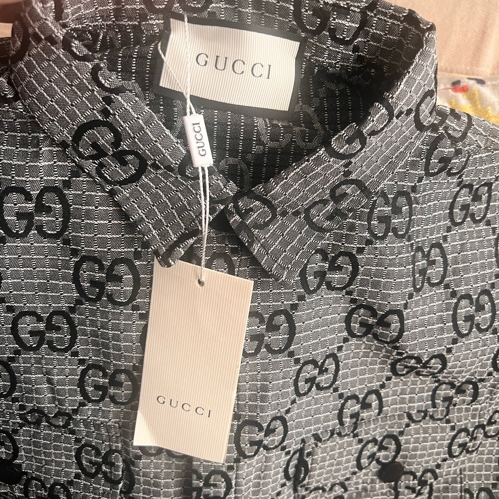 Gucci Monogram Black and Gray Shirt